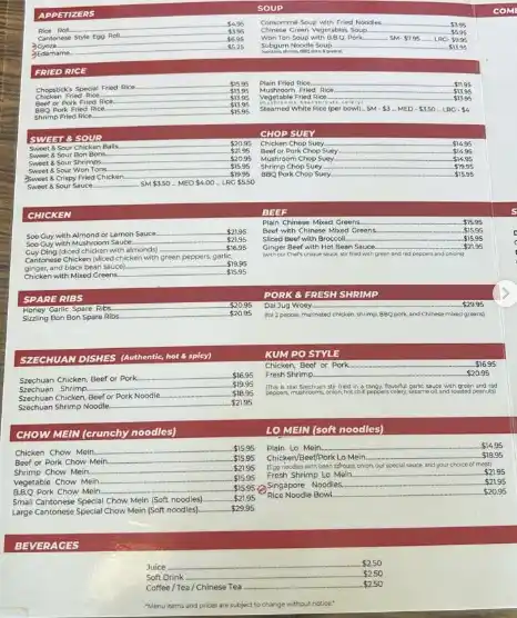 menu image